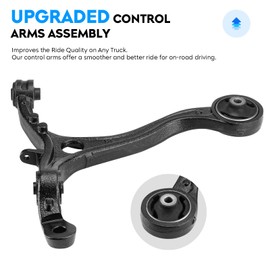 Front Lower Control Arm + Ball Joint for Acura TSX 2009-2014, Honda Accord 2008-2012, Driver & Passenger Side, Suspension Kit K641112 K641113 K500081, 4Pcs