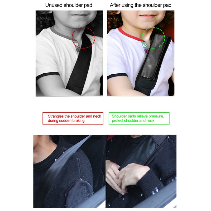 Car Seat Belt Shoulder Pad Relieve Pressure Elastic Seatbelt Backpack
