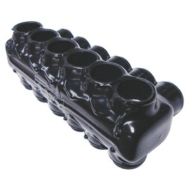 NSI IPLD500-6B 6 500 MCM-4 AWG Insulated Multi-Cable Connector Block, Either Side Wire Entry,Multicolor