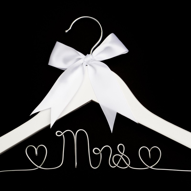 Ella Celebration Mrs Wedding Dress Hanger, Wood and Wire Hangers