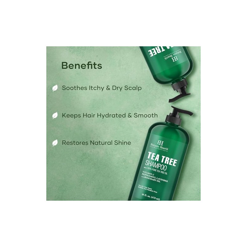 Botanic Hearth- Champú de árbol de té, vitamina C, aceite