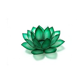 Om Gallery Capiz Shell Lotus Flower Decor Tealight Candle Holder for Serene Ambiance - Handmade Decorative Candle Holders for Meditation, Yoga, and Relaxation, Rain Forest