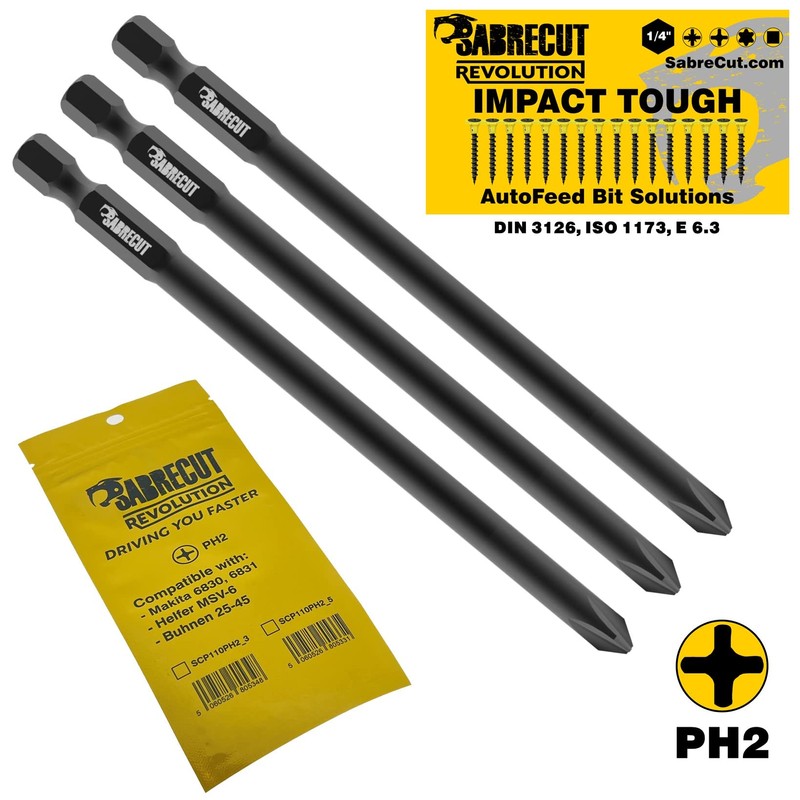 3 x SabreCut SCP110PH2_3 110mm PH2 Compatible with Makita 6830