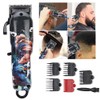 Electric Professional Hair Clipper Graffiti Pattern Hair Trimming Hair Cutter