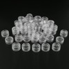 chiwanji 50x Empty Cosmetic Container Plastic Round Jar Cap -