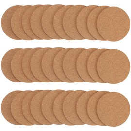 YUENPUN 30 PCS Cork Coasters Round Thick, Plain Round Cork Coasters, 10cm Round Cork Mats Hot Pad, Extra Thick Plain Cork Drinks Mats for Coffee Tea Milks Beverages (3.9 inch Diameter)