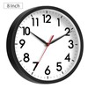 AKCISOT Wall Clock, Modern Small Wall Clocks Battery Operated 8