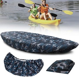 Universal Kayak Cover Canoe Storage Dust Cover 210D UV Resistant and Weatherproof for Fishing Boat/Kayak/Canoe (M: 3.6-4m（11.8-13.1ft))