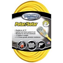 100ft. Solar Extension Cord by Coleman Cable 300v. 14 Guage