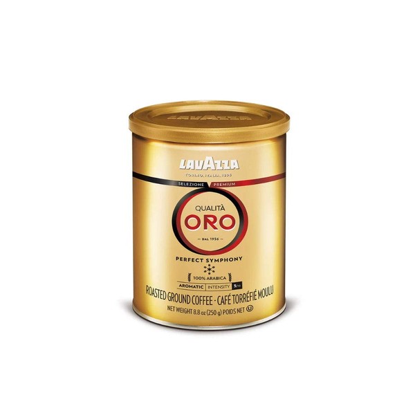 Lavazza Qualita Oro Ground Coffee Blend, Medium Roast, 8.8-Oz Cans (Pack of 6)