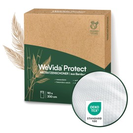 WeVida® Protect Waterproof Mattress Protector - Oeko-Tex® Certified, Washable Incontinence Pad, Cool & Dry Bamboo Bed Protector (140 x 200 cm)