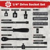 1/4" Drive Impact Socket Set 90 Piece, Metric Socket (4-15mm)