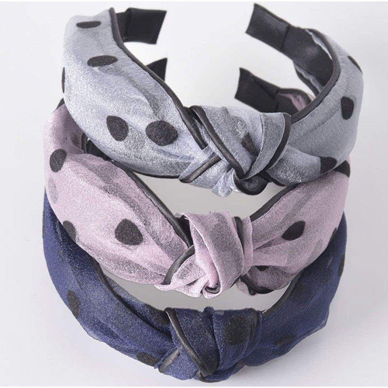 Donally Women's Dot Pattern Headband Sheer, Korean Style, Polka Dot,