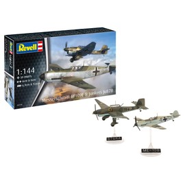 Revell 03770 Messerschmitt Bf109E & Junkers Ju87B Stuka 1:144 Scale Unbuilt/Unpainted Plastic Model Kit