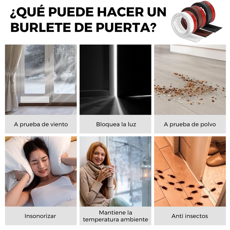 2PCS Guardapolvo y Protector para Puerta, Polvo del Sello Inferior
