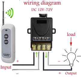 QOFOWIN QOFOWIN DC 12V Remote control Switch,Wireless rf Low voltage 12V/24V/10A/20A/30A Remote relay Switch with 984FT long Range for motor, fan,lamp,lights,Anti-theft Alarms, Roller Lind Door,