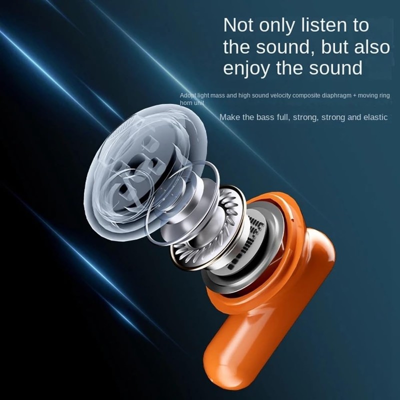 Fahgaer Portable Clock Wireless Bluetooth Earphones Semi in Ear Touch