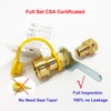 GRILLJOB 3/4" Female Solid Brass Dual Fuel Generator Natural Propane
