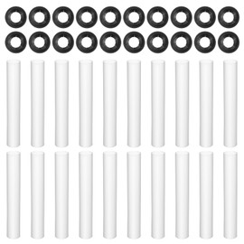 20 Sets Garage Door Hinge Quiet Roller Sleeves, Roller Door Rollers Shaft Nuts Sleeves Garage Doors Quiet Hinge Sleeve Shaft Gaskets 11mm Id 80mm Length Rollers Shafts Nuts Bearing Gaskets for Cars Rv