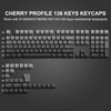 LQXQ PBT 136 Keys Transparent, Double Shot Profile Cherry Shine