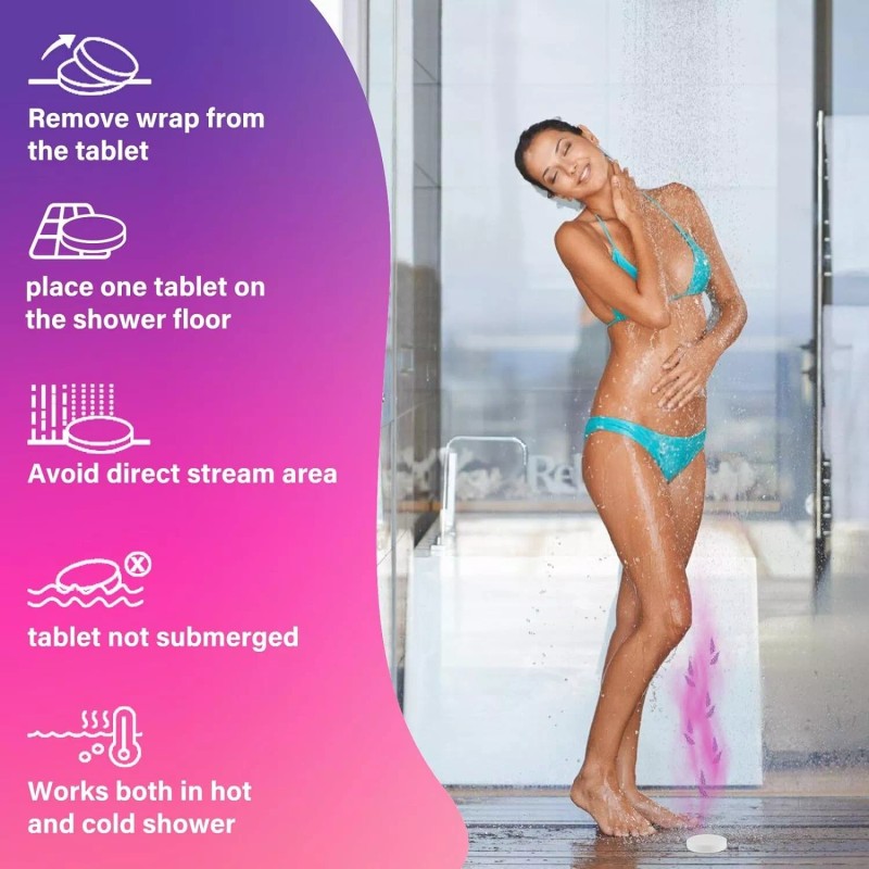 CALM2U Shower Steamers - 8 Pack Shower Bombs with Essential