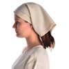 HEMAD Medieval Laudamie Cotton Headscarf, White, Beige, Black, Red, Brown,