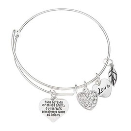 Infinity Collection - Best Friends Bracelet - Non-Tarnish, Premium Quality - Side By Side or Miles Apart, Friends are Close at Heart Giftable