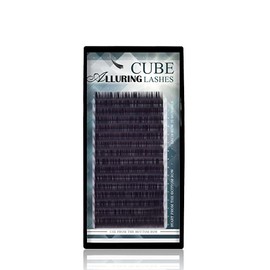 Eyelash Extension Alluring CUBE Flat Lashes Ellipse Matte Finish Lashes C Curl Thickness 0.20mm (C - 0.20 x 11mm)