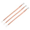 sourcing map 5Pcs Braided Ground Strap 12" x 0.4" Copper