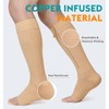 NURCOM Copper Compression Socks Open Toe Knee High Stockings, 20-30