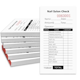 12 Pack Nail Spa Salon Sales Book Guest Checks Pad 2.76x5.12 Inch Beauty Salon Receipt Ticket Book Nail Order Barbershop Supplies for Salon Barber Shop(100 Sheets per Book)