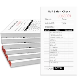 12 Pack Nail Spa Salon Sales Book Guest Checks Pad 2.76x5.12 Inch Beauty Salon Receipt Ticket Book Nail Order Barbershop Supplies for Salon Barber Shop(100 Sheets per Book)