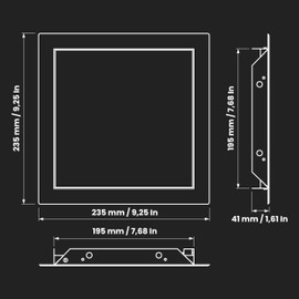 Repa Market 8 x 8 Inch Access Panel for Drywall – Anthracite Galvanized Steel Wall Hole Cover/Access Door Panel with Click Function–Heavy-Duty Service Hatch for Plumbing Electrical HVAC Access Door