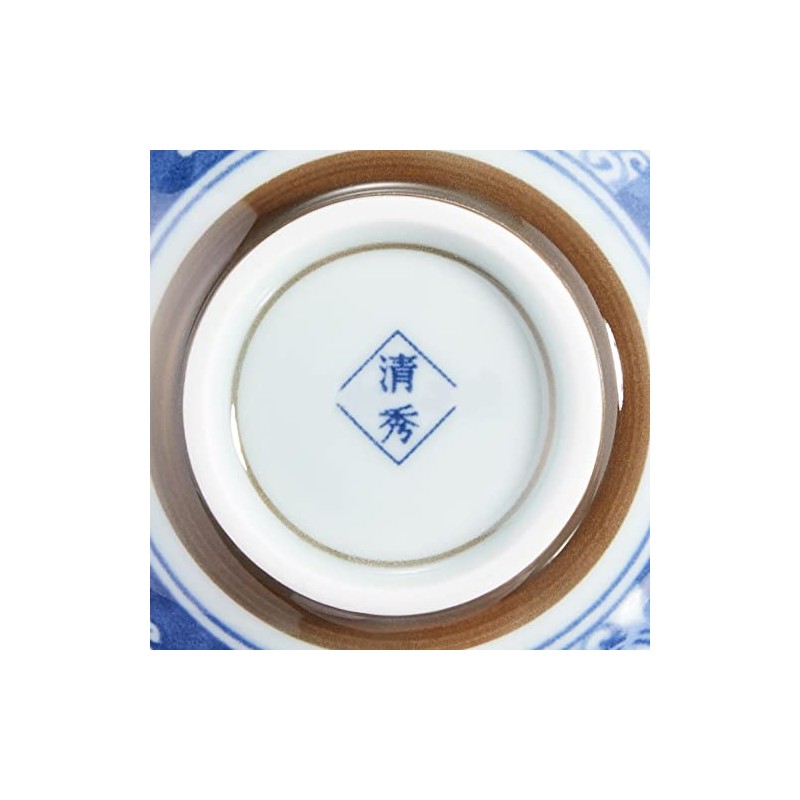 Saikaitoki 61677 Hasami Ware Tea Cup with Lid, Plum Pattern,