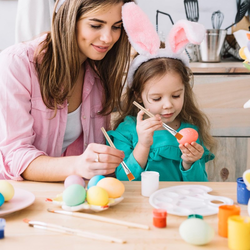 Thinp Set of 6 Flat Acrylic Brushes, Small Flat Artist