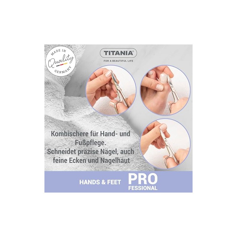 TITANIA Nagelschere Solingen mit Turmspitze (9,5cm) • Extra scharfe und