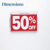 50% Percent Off Signs, 7" x 11" with Eye Catching