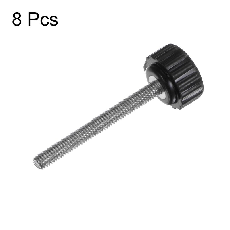 sourcing map 8pcs Knurled Knobs M4 x 40mm Male Thread