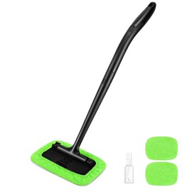 XINDELL 22 inch Windshield Cleaning Tool Kit - Interior Car Window Cleaner with 3 Microfiber Cloths - Automotive Exterior Detailing