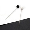 lijun Muslim Hijab Safety Scarf Pins Rhinestone Ball Brooch Straight