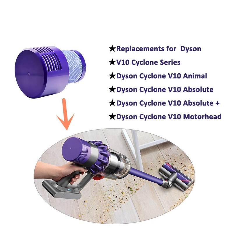 2 Pack Filters Replacement for Dyson V10 Cyclone Series, Absolute,