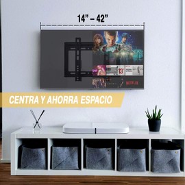 LINK BITS F1442N01 Soporte para Pantalla Fijo de 14” a 42” Pulgadas, 25 Kg de Carga, LED, LCD, PDP, y Smart TV (Materiales Reforzado).