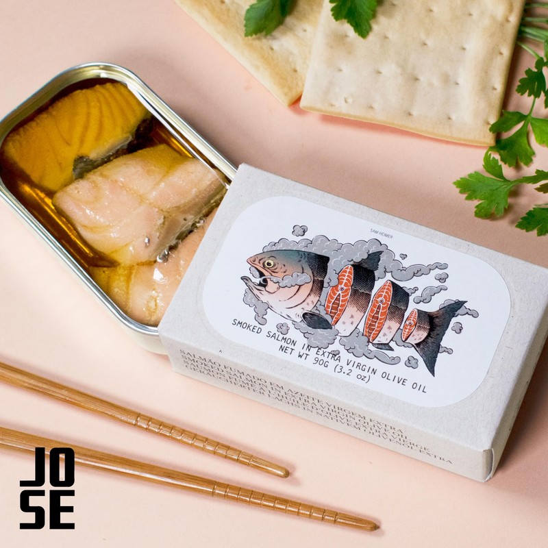 Canned Smoked Salmon in Extra Virgin Olive Oil by Jose