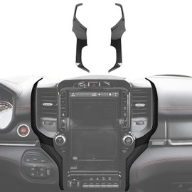 RT-TCZ Center Console Navigation GPS Side Cover Trim Decoration Interior Accessories for Dodge RAM 2019-2023,Carbon Fiber