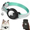 Airtag Cat Collar Breakaway, Reflective Cats Collars with Bell (Teal)