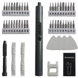 Imdinnogo 3D Printer Must Haves Tool 50-in-1 Precision Mini Electric Fine-Tunable Torque Screwdriver for 3D Motherboard Printing Project: Max Torque 0.35Nm Min Torque 0.15Nm Max Screw 4mm with Light