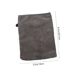 SAFIGLE 4Pcs Convenient Facial Mitts Soft Microfiber Makeup Remover Gloves for for Eye Makeup Removal Breathable Water Absorbent Gray Black