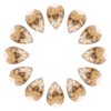 MECCANIXITY 12Pcs 7 x 10mm Teardrop Rhinestones Glass Pointed Back