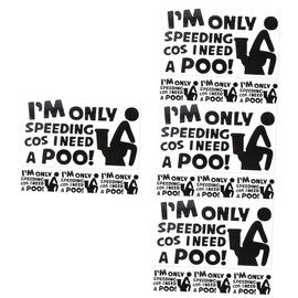 ULTECHNOVO 16pcs Reflective Car Stickers Funny i Poo Decal for Car Decorations Easy Peel Stick Durable for Bumpers Windows and Hoods