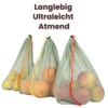 Slowroom 3 Reusable Fruit and Vegetable Bags Langlebieg, Ultralight, Breathable,